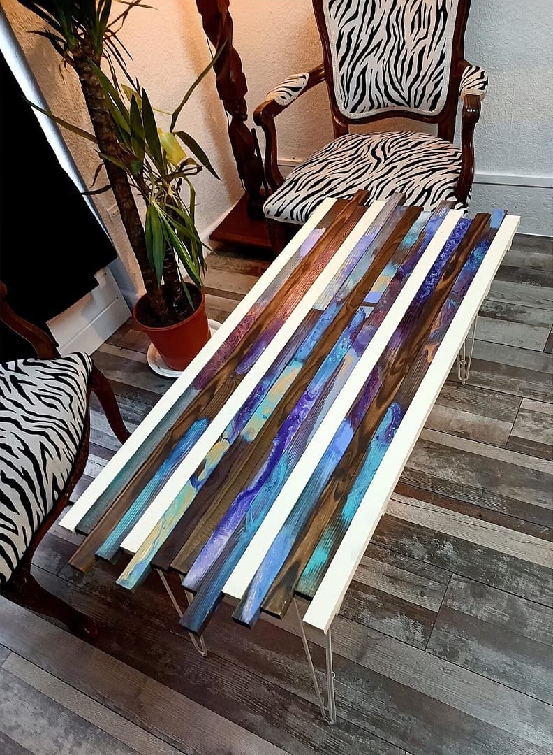 Table lames de bois B2